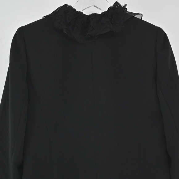 Nina Raynor Ruffle Lace Jacket Womens Sz‎ 12 Whimsigoth Steampunk Vamp Black Vtg - Picture 10 of 11